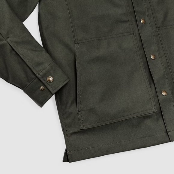 Filson Dry Tin Cloth Jac Shirt Otter Green Mens Jacket New! - Picture 6 of 6